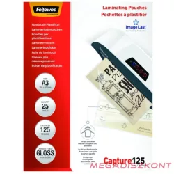 Lamináló fólia FELLOWES A/3 125 mikron fényes 25/csom