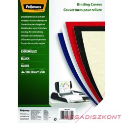 Hátlap FELLOWES Chromolux A/4 250 g fényes fekete 100/csom