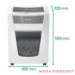 Iratmegsemmisítő LEITZ IQ Office Pro mikrokonfetti P5+ 5 lap fehér