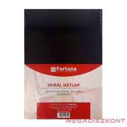 Hátlap FORTUNA A/4 230 g matt bőrhatású fekete 100/dob