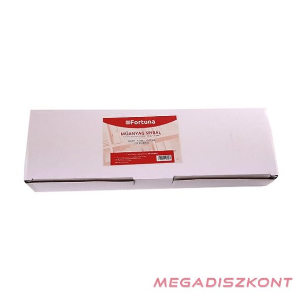 Iratspirál műanyag FORTUNA 6mm 10-20 lap fekete 100/dob