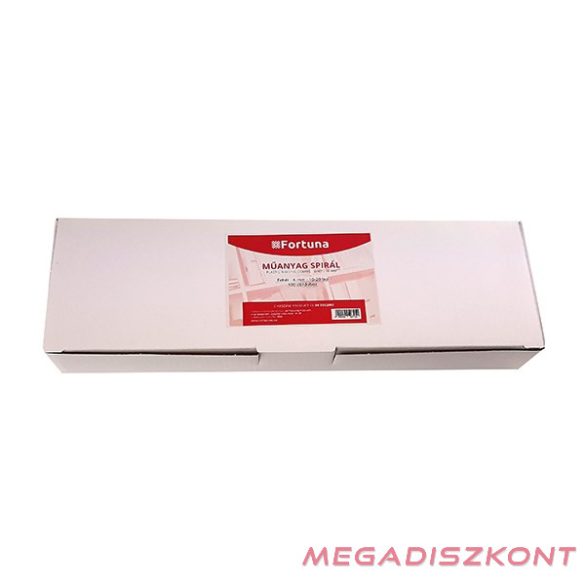Iratspirál műanyag FORTUNA 6mm 10-20 lap fehér 100/dob