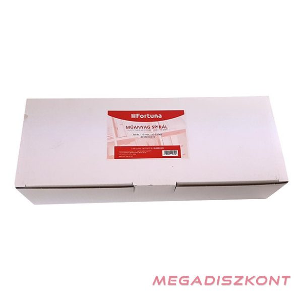 Iratspirál műanyag FORTUNA 10mm 41-55 lap fehér 100/dob