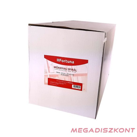 Iratspirál műanyag FORTUNA 45mm 341-410 lap fekete 50/dob