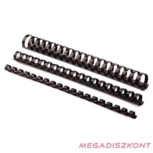 Iratspirál műanyag FELLOWES 16mm fekete műanyag spirál 101-120 lap 100 darabos