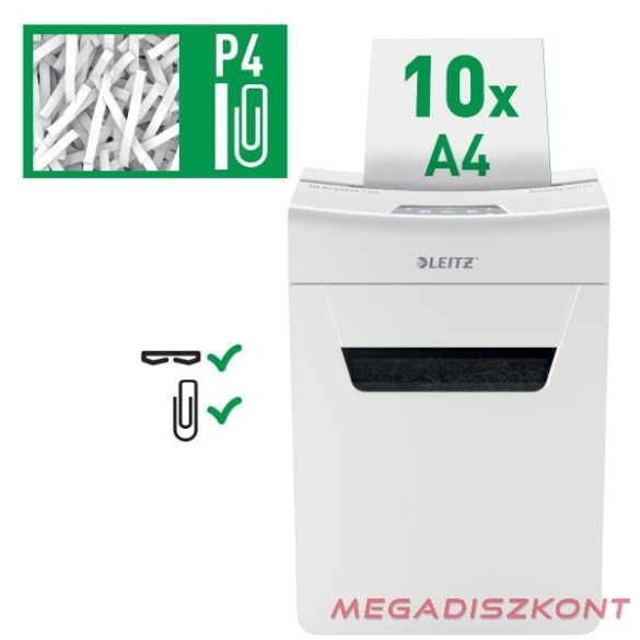 Iratmegsemmisítő LEITZ IQ Protect Premium 10X konfetti 10 lap