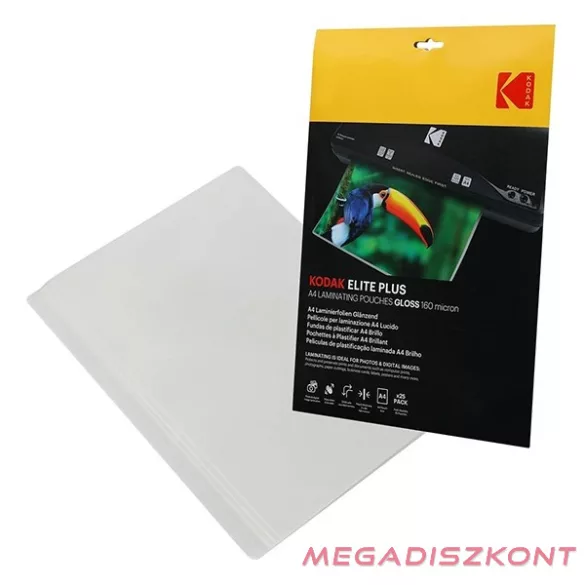 Lamináló fólia KODAK A/4 160 mikron fényes 25 lapos