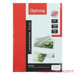 Lamináló fólia OPTIMA A/4 80 mikron fényes 100/csom