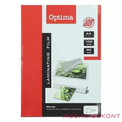 Lamináló fólia OPTIMA A/4 80 mikron fényes 100/csom