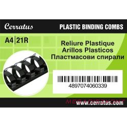 Iratspirál műanyag CERRATUS 38mm fekete