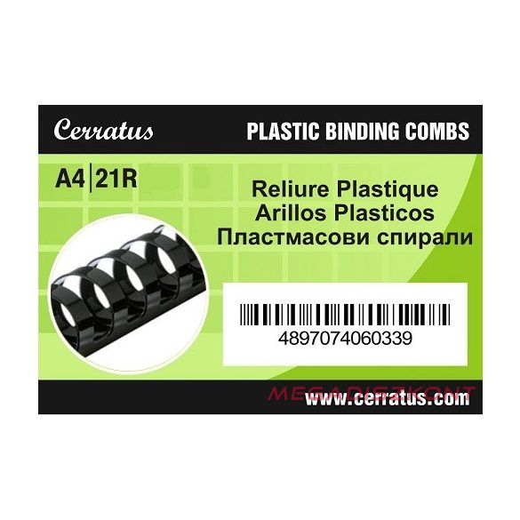 Iratspirál műanyag CERRATUS 45mm fekete