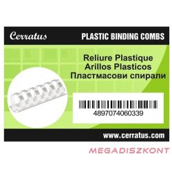 Iratspirál műanyag CERRATUS 45mm fehér