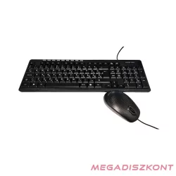   Billentyűzet + egér vezetékes SILVERLINE MMS-8188 multimédiás USB fekete