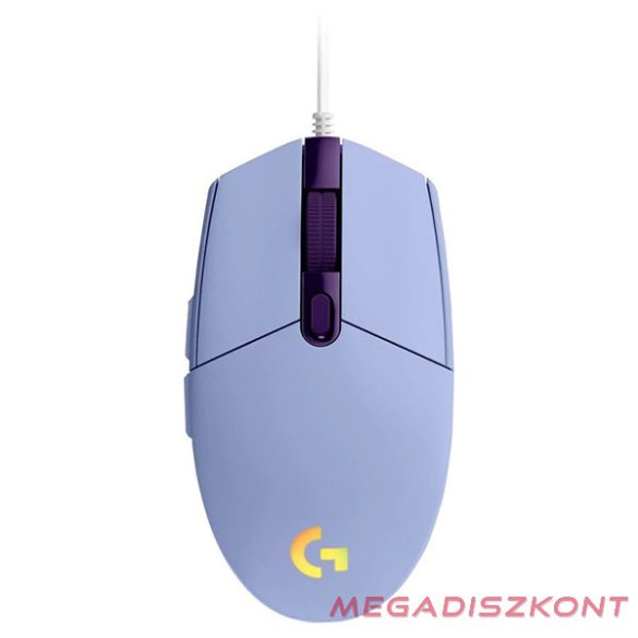 Egér vezetékes LOGITECH G102 LightSync USB 6 gombos 8000 DPI lila