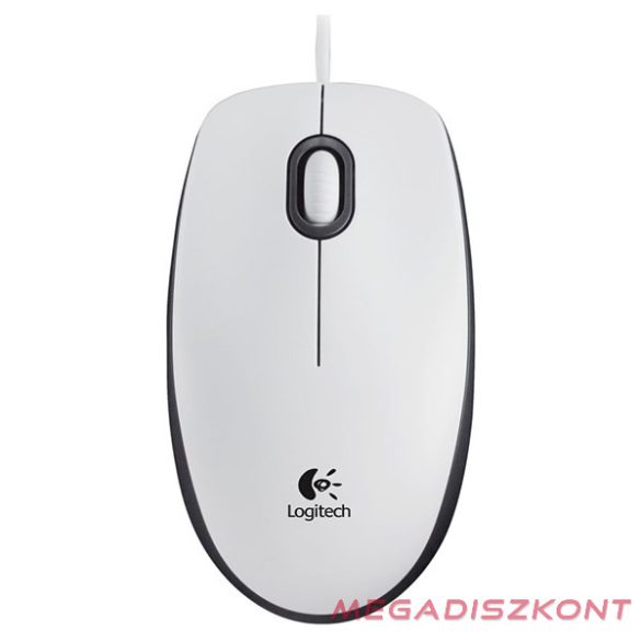 Egér vezetékes LOGITECH M100 USB 1000 DPI fehér