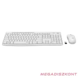 Billentyűzet + egér vezeték nélküli LOGITECH MK295 Silent HUN 2,4 Ghz fehér