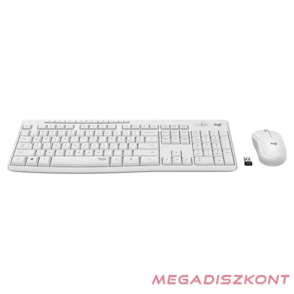 Billentyűzet + egér vezeték nélküli LOGITECH MK295 Silent HUN 2,4 Ghz fehér