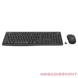 Billentyűzet + egér vezeték nélküli LOGITECH MK295 Silent HUN 2,4 Ghz grafitszürke