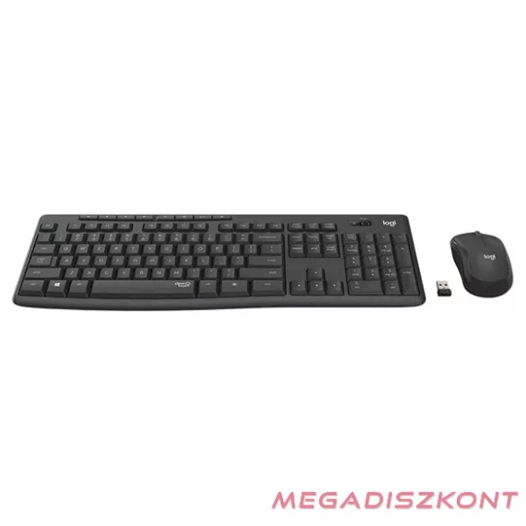 Billentyűzet + egér vezeték nélküli LOGITECH MK295 Silent HUN 2,4 Ghz grafitszürke