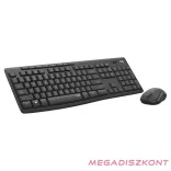 Billentyűzet + egér vezeték nélküli LOGITECH MK295 Silent HUN 2,4 Ghz grafitszürke