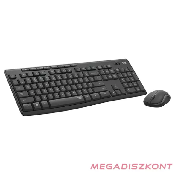 Billentyűzet + egér vezeték nélküli LOGITECH MK295 Silent HUN 2,4 Ghz grafitszürke