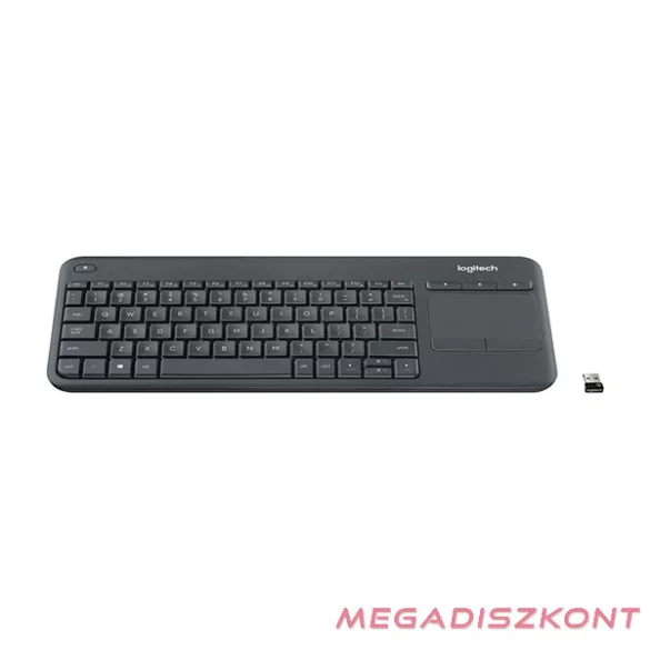 Billentyűzet vezeték nélküli LOGITECH K400 Plus Touchpad fekete