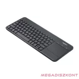 Billentyűzet vezeték nélküli LOGITECH K400 Plus Touchpad fekete