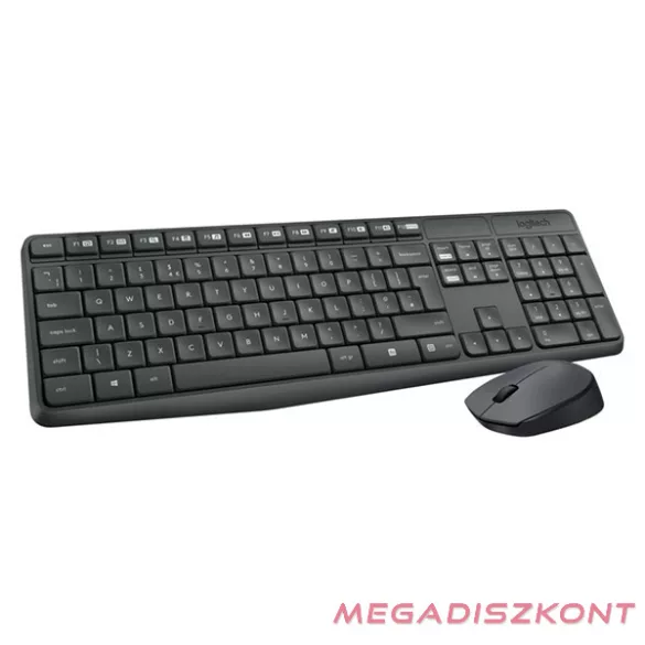 Billentyűzet vezeték nélküli LOGITECH MK235 HUN 2,4 Ghz szürke
