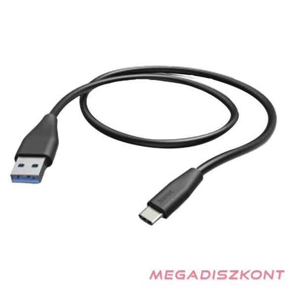 Adatkábel HAMA USB-C/USB-A 1,5m fekete