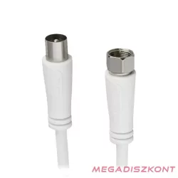 Antenna kábel HAMA F-Koax 90 dB 1,5m fehér
