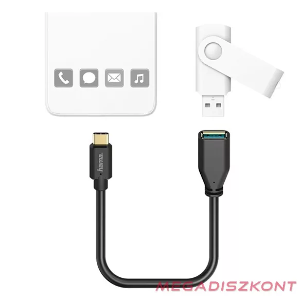 Kábel HAMA USB Type-C/USB 3.0 0,15m