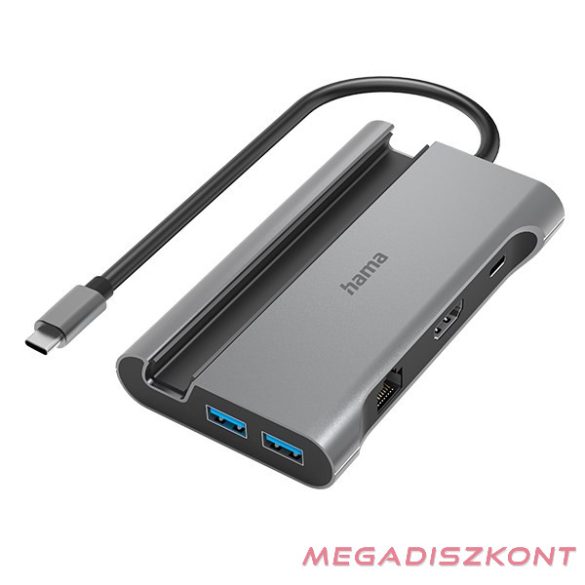 Elosztó HUB HAMA USB 3.2 + 3xUSB 3.1/2xUSB-C/HDMI/LAN + tápegység