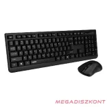 Billentyűzet + egér vezeték nélküli RAPOO X1700 2,4 Ghz fekete