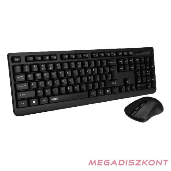 Billentyűzet + egér vezeték nélküli RAPOO X1700 2,4 Ghz fekete
