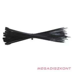   Kábelkötegelő-gyorskötőző 100mm x 2,5mm fekete 100 darabos
