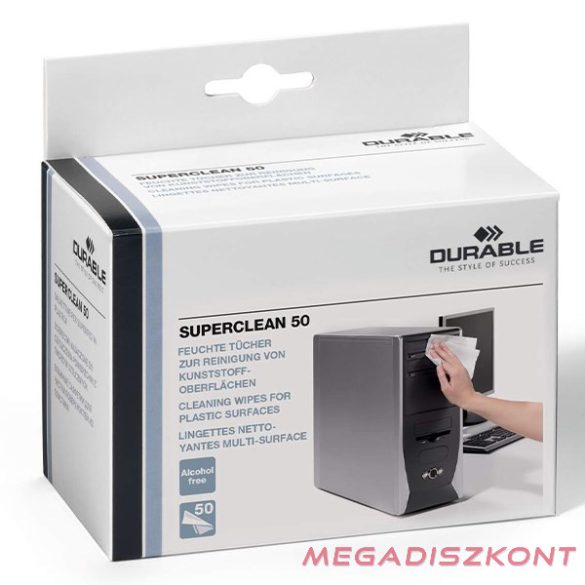 Tisztítókendő DURABLE műanyaghoz 50 darabos