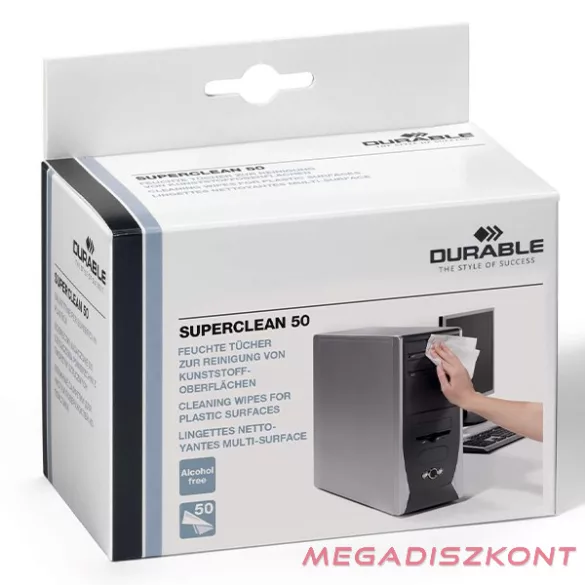 Tisztítókendő DURABLE műanyaghoz 50 darabos