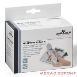 Tisztítókendő DURABLE telefonhoz nedves 50 darabos