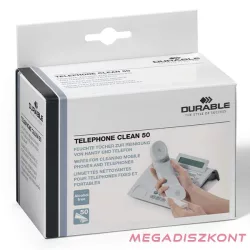 Tisztítókendő DURABLE telefonhoz nedves 50 darabos