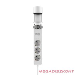   Kábel hosszabbító IOIO asztalhoz rögzíthető 3 aljzat 1,5m, 2xUSB-A, 1xUSB-C fehér