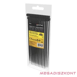   Kábelkötegelő-gyorskötöző ENTAC 100mm x 2,5mm fekete 50 darabos