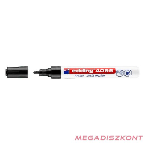 Folyékony kréta EDDING 4095 vágott 2-3 mm fekete