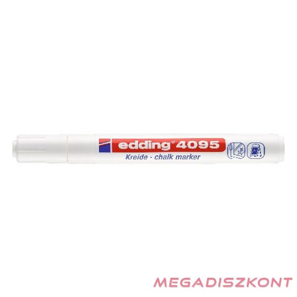 Folyékony kréta EDDING 4095 vágott 2-3 mm fehér