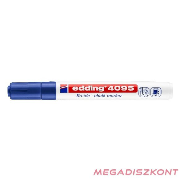 Folyékony kréta EDDING 4095 vágott 2-3 mm kék