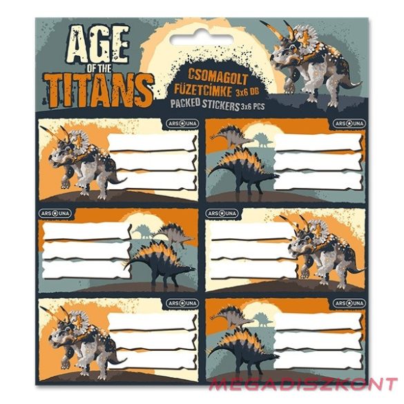 Füzetcímke ARS UNA 18 db/csomag Age Of The Titans