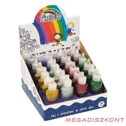   Ragasztó folyékony display FIORELLO GR-BK20D24 glitteres 20ml 24 darabos vegyes színek