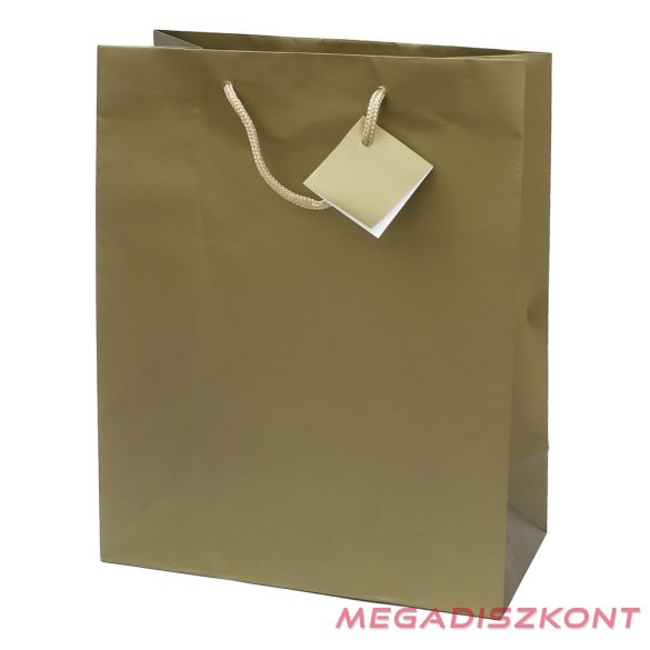 Dísztasak CREATIVE Special Simple M 18x23x10 cm egyszínű arany zsinórfüles