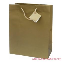   Dísztasak CREATIVE Special Simple L 26x32x12 cm egyszínű arany zsinórfüles