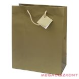 Dísztasak CREATIVE Special Simple L 26x32x12 cm egyszínű arany zsinórfüles