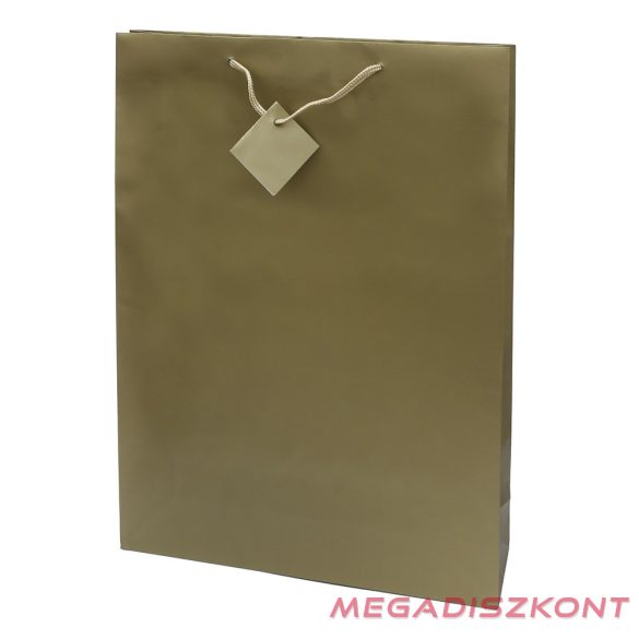Dísztasak CREATIVE Special Simple XL 33x46x10 cm egyszínű arany zsinórfüles